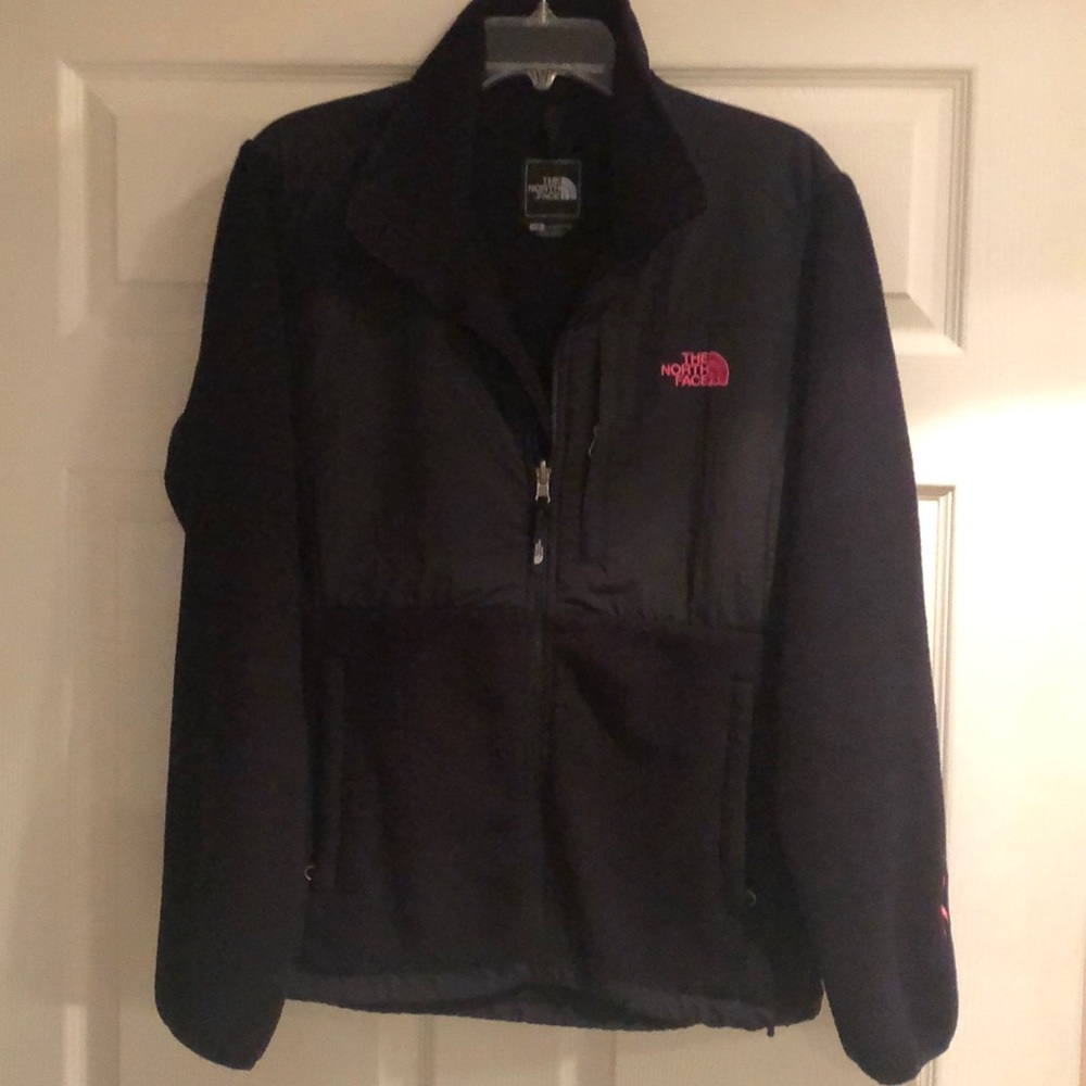 Breast cancer awareness North Face black jacket